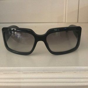 COPY - Gucci Rectangular Sunglasses GG2593/ S Shiny Black Frame Gray Lenses